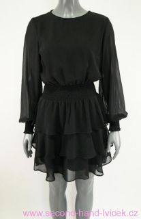Černé šifónové šaty Gina Tricot vel. 36