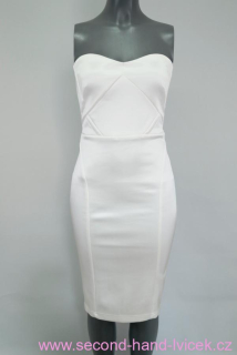 Krémově bílé pouzdrové šaty EDIT WHITE CLOSET vel. 36