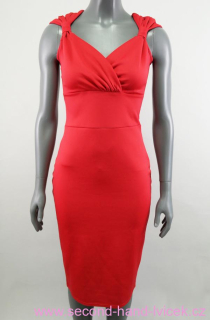Červené šaty bez rukávů Vintage Chic vel. 38