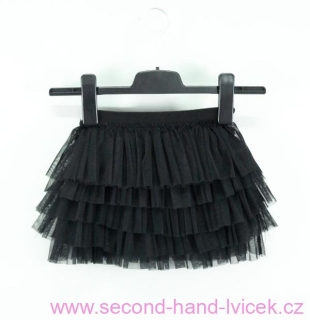 Dívčí černá tylová kanýrová sukně ZARA vel.110