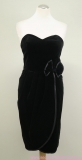 Dámské černé sametové korzetové vintage šaty vel. 40