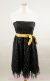 Černé krajkové šaty s bronzovým třpytem vel. 40