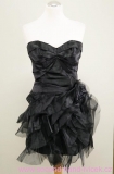 Černé korzetové šaty s volánky Lipsy London vel. 36