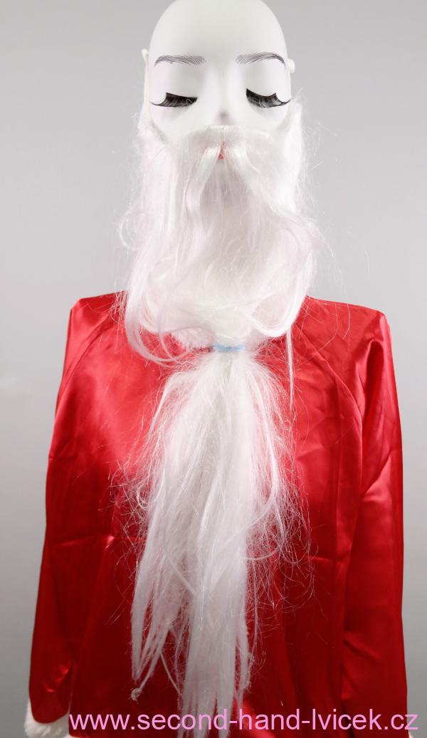 Dlouhé bílé vousy s knírem