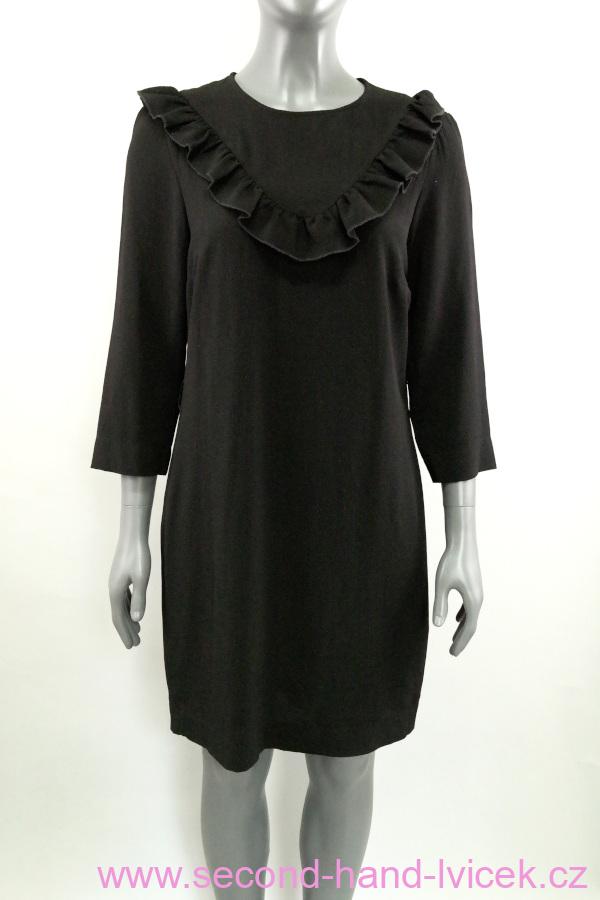 Černé šaty s volánkem  H&M vel. 38