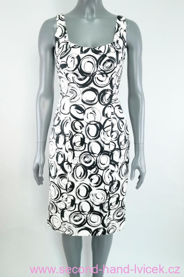 Černo bílé vzorované šaty COAST vel. 40