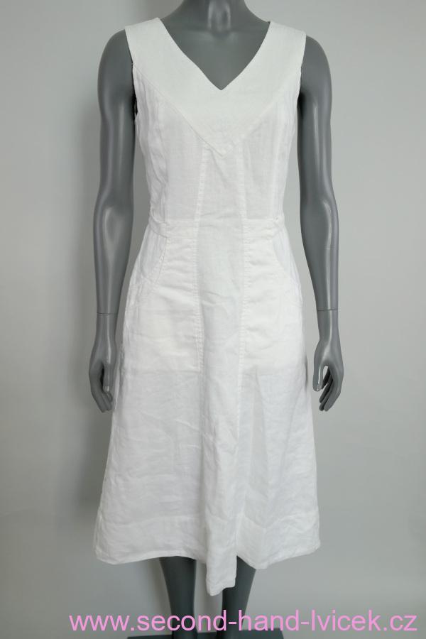 Bílé lněné šaty Betty Barclay vel. 36