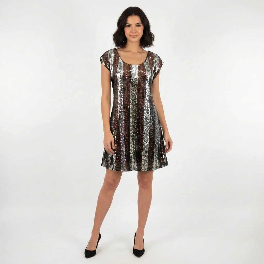 Flitrové šaty H&M vel. 38