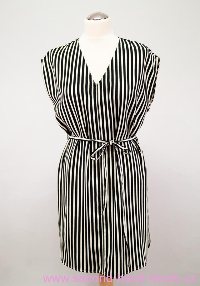 Minimalistické proužkované šaty H&M vel. 36