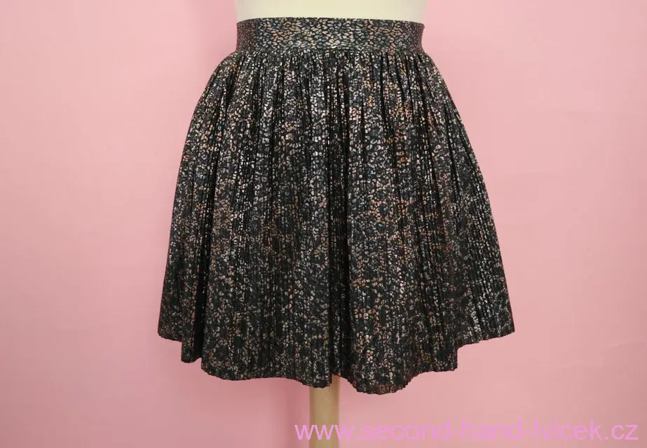 WE plisovaná sukně s třpytivým vzorem vel. M