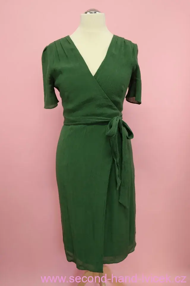 Phase Eight zelené zavinovací šaty vel. 40