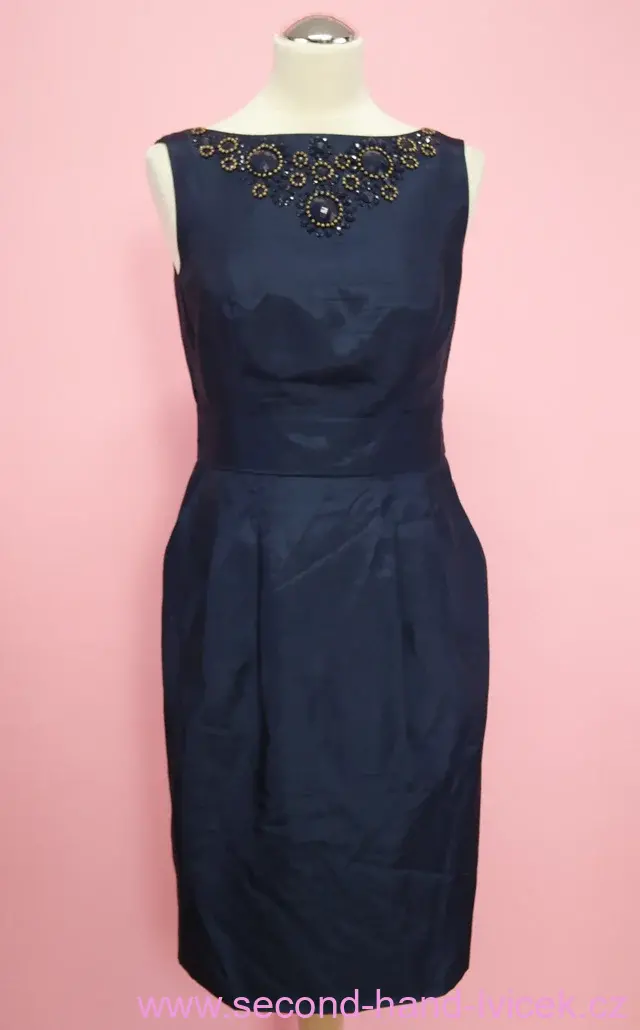 monsoon modré společenské šaty s kameny vel. 38