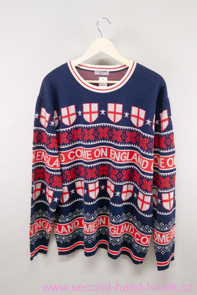 Tmavě modrý vánoční svetr vel. 2XL/ UNISEX  