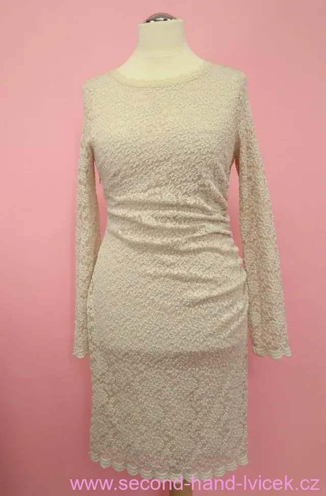 Phase Eight béžové krajkové šaty vel. 42