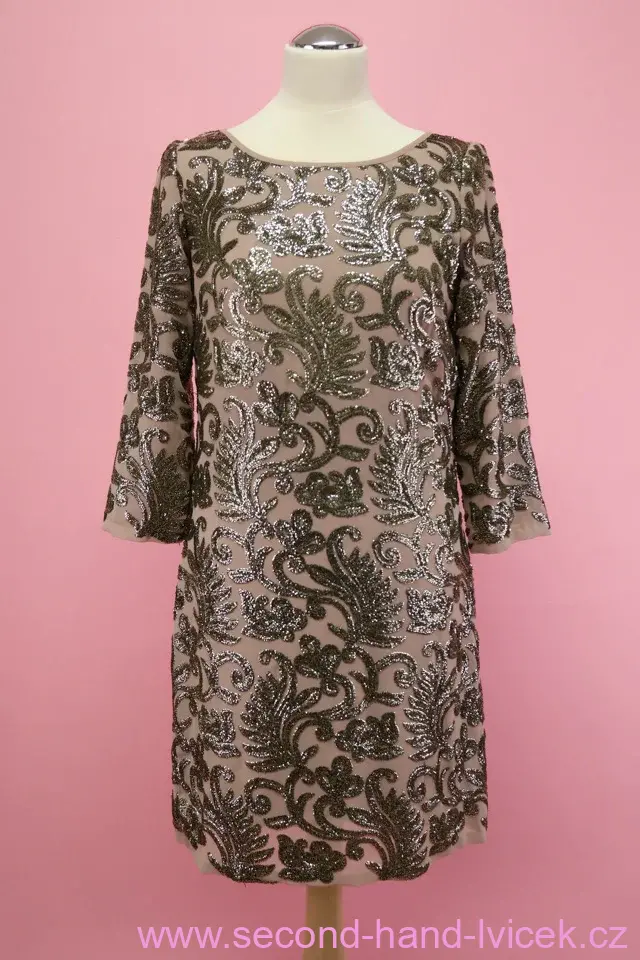 monsoon nádherné třpytivé šaty vel. 36