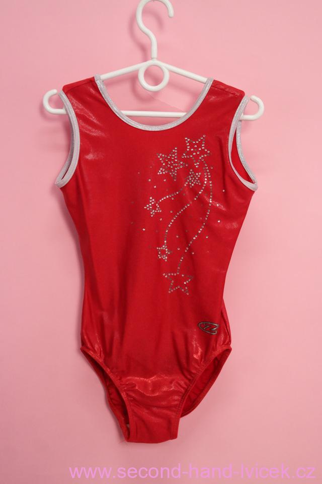 Gymnastický/taneční dres Z se srdíčky vel. 10-12 let