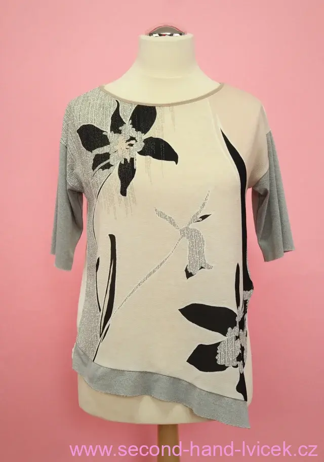 ZARA béžová asymetrická halenka vel.M