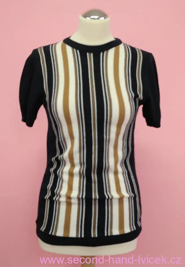 Úpletový top s proužky RIVER ISLAND vel. S