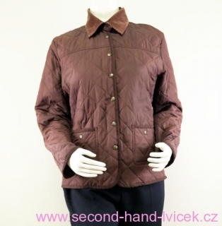 Čokoládově hnědý prošívaný kabátek/bunda DenimCo vel. 44