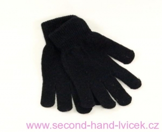 Černé pletené rukavice one size