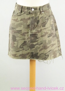 Riflová sukně s maskovaným vzorem vel. 40