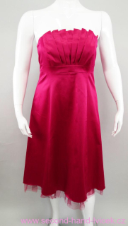 Společenské korzetové šaty ve fuchsiové barvě vel. 50