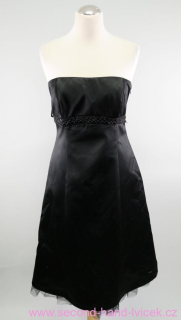 Černé korzetové šaty s výšivkou Début vel. 40