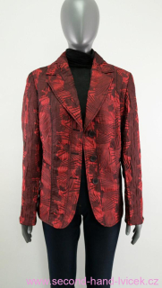 Červeno-černé elegantní sako Leara FASHION vel. 44