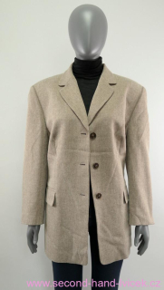 Béžový jednořadový blazer vel. 44