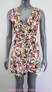 Hedvábné šaty s abstraktním vzorem alice+olivia vel. M