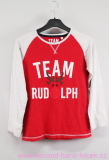 Vánoční triko "Team Rudolph" vel. 152