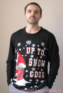 Vtipný vánoční svetr se Santou na komíně vel. XL - UNISEX