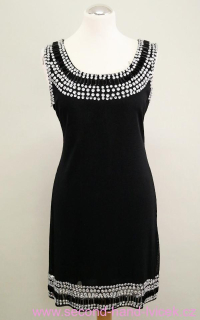 Černé šaty s kameny ve vintage stylu vel. L
