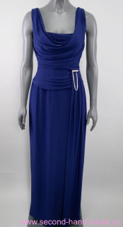 Švestkově modré dlouhé společenské šaty Début vel. 42