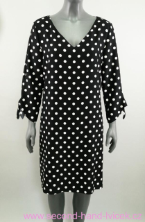 Černo-bílé puntikaté šaty Esprit vel. 40