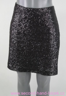 Černá flitrová sukně ANNE L. vel. 42