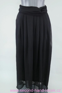 Dlouhá černá šifonová sukně H&M vel. 38