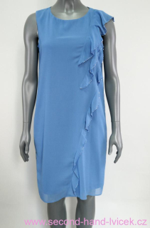 Modré šifonové šaty bez rukávů Esprit vel. 36