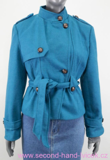 Vintage tyrkysový kabátek LOY vel. L