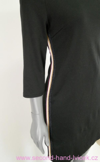 Černé basic šaty s barevnými pruhy VILA vel. S