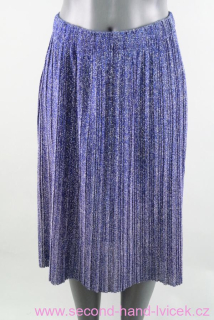 Modrá lurexová plisovaná sukně SOAKED in luxury vel. L